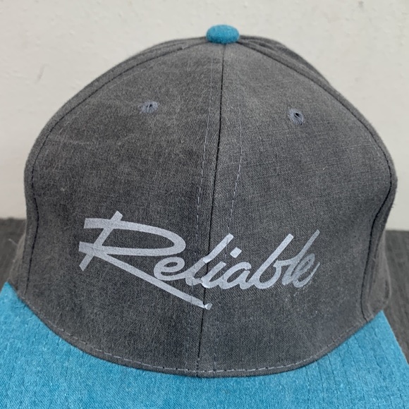 Reliable Snapback Hat Mens OSFA Gray Teal Baseball Cap R.C.C. 80330 - Picture 3 of 13